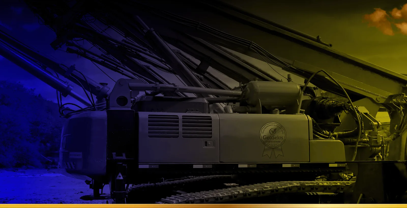 Equipamento de fundações em canteiro de obras